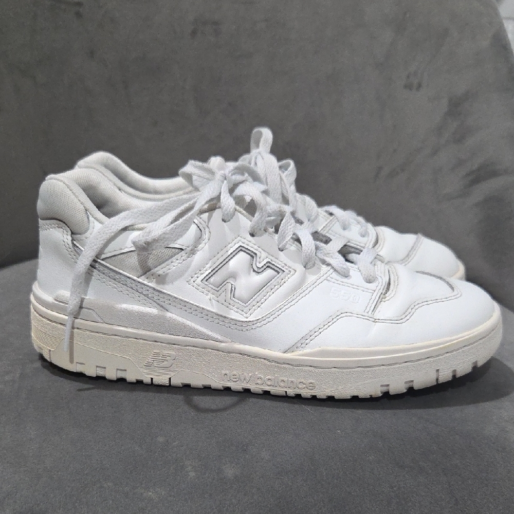 New Balance All-White Athletic Shoes